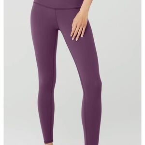 ALO Yoga Dark Plum Airbrush 7/8 Leggings